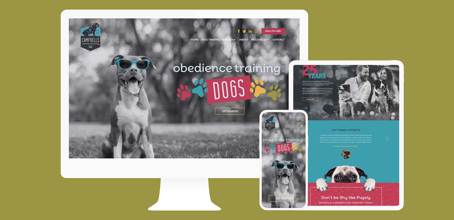 Campbells Canine Training Responsive Website Design