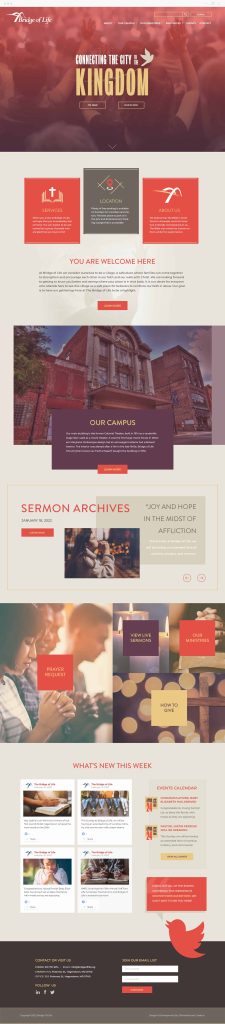 Bridge of Life Home Page Website Design