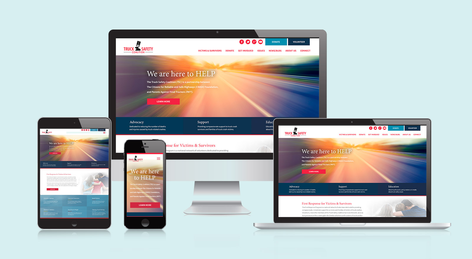 Truck Safety Coalition Responsive Website Design